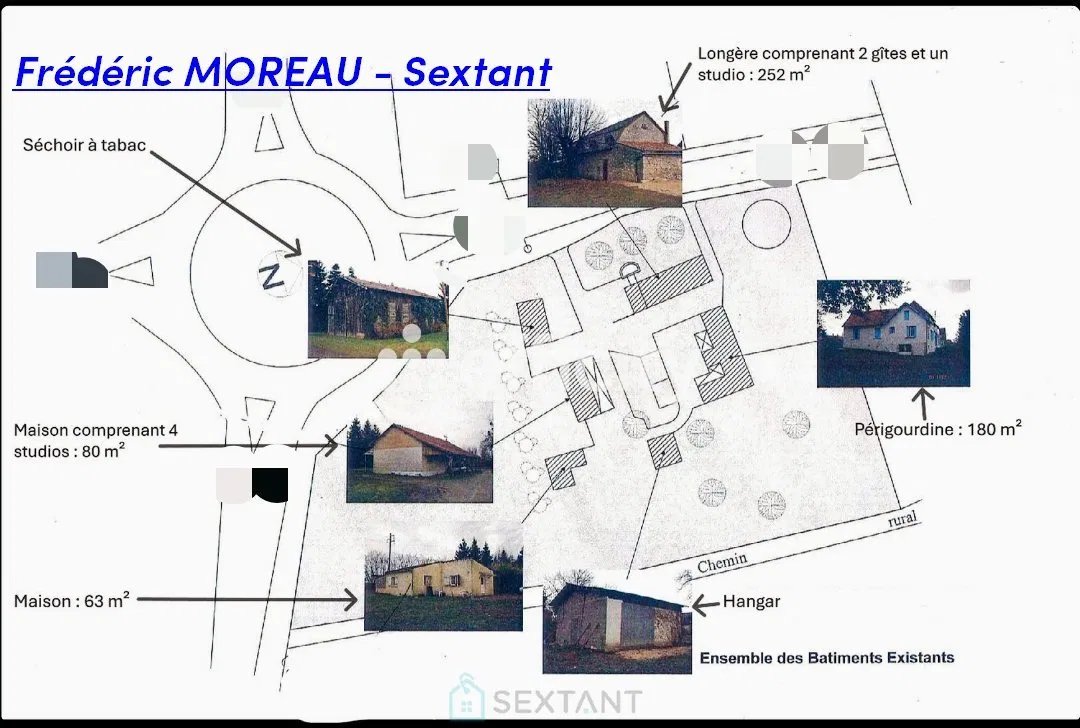 Real estate complex with more than 20 rooms, over 500m2 of built space, and more than 13000m2 of lands