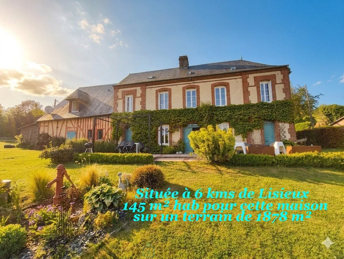 6 kms al Sudeste de Lisieux - Bella mansión del siglo XIX de 145 m² habitables